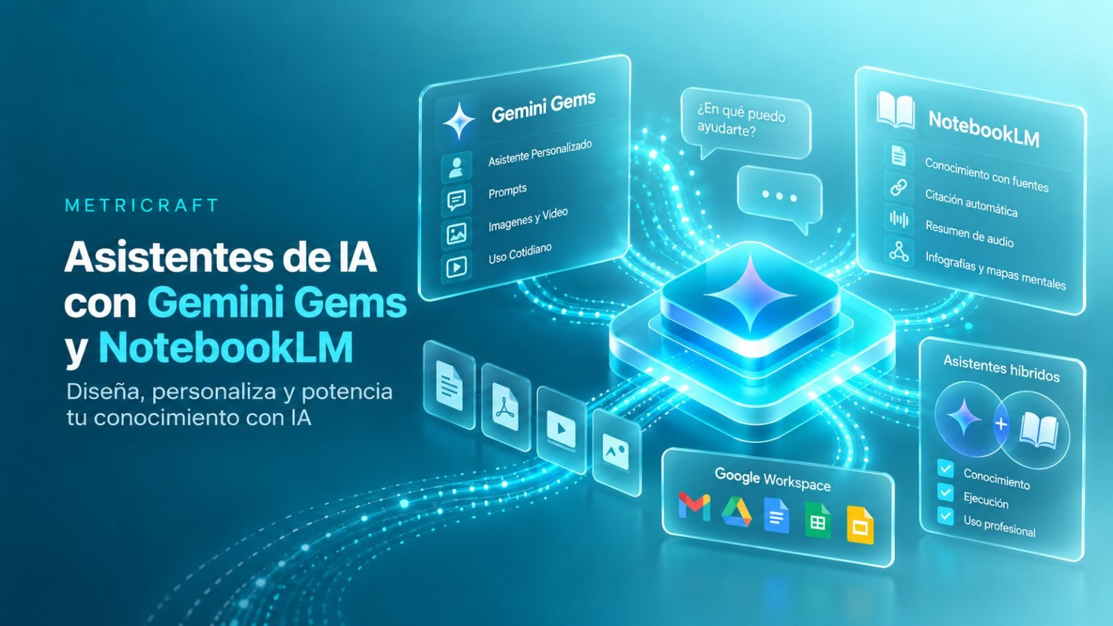 Asistentes de IA con Gemini Gems y NotebookLM